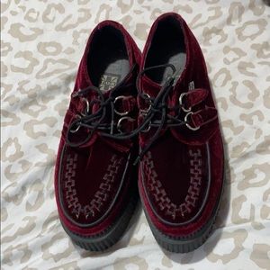 TUK Burgundy Velvet Creepers
